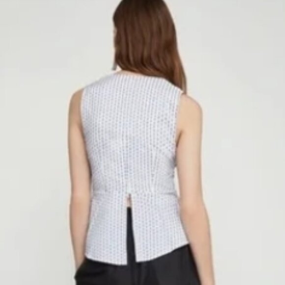 BCBGMaxAzria Ikat Striped Faux Wrap Top S NWT - Picture 5 of 16